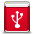Drive Red USB Icon 32x32 png